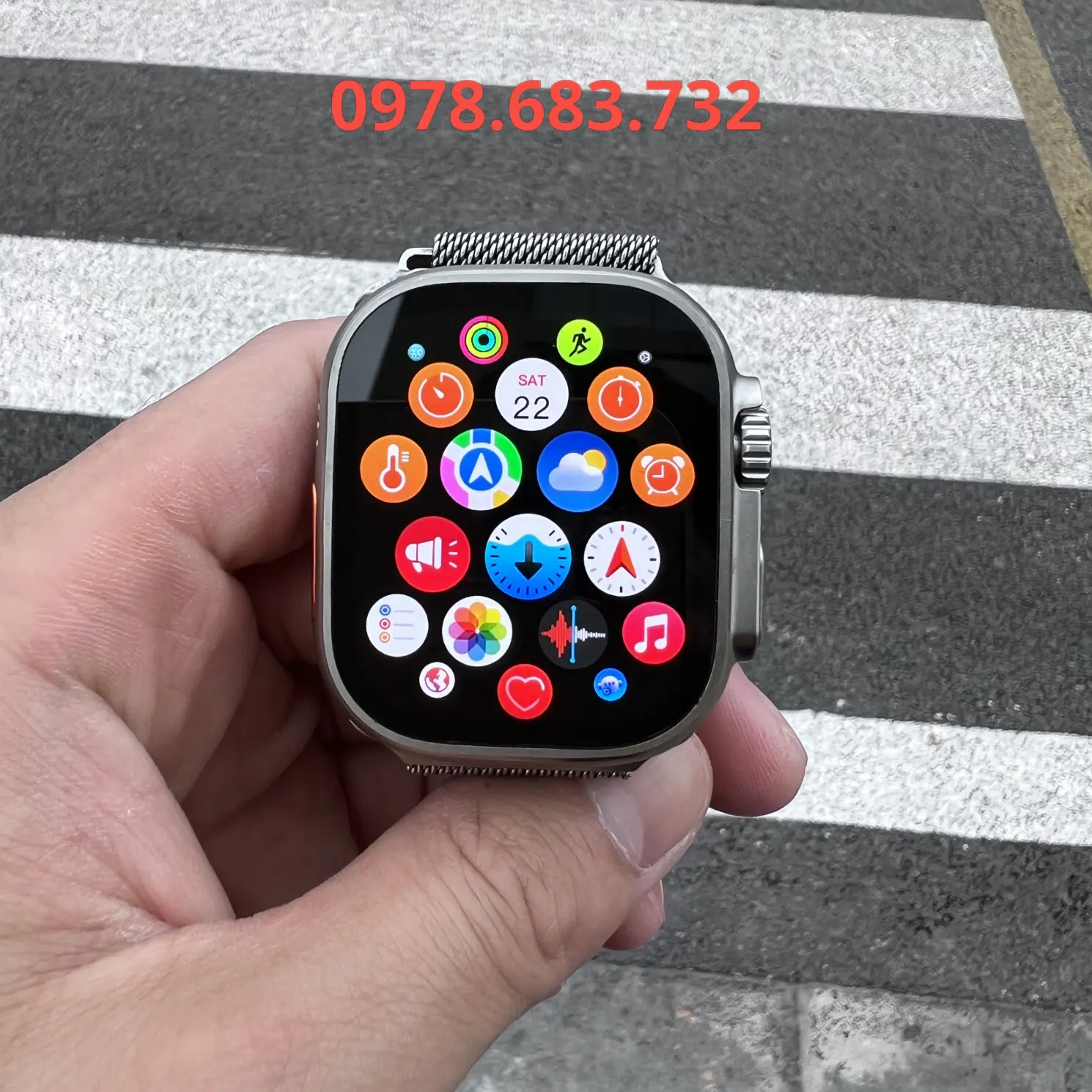Đồng hồ Apple Watch S10 Ultra 2 Rep 1:1 cao cấp thông báo tất cả ứng dụng trên điện thoại, nghe gọi 2 chiều qua số điện thoại